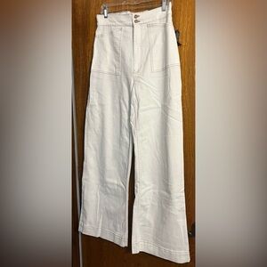 Fashion Nova Cream Wide Leg Jeans